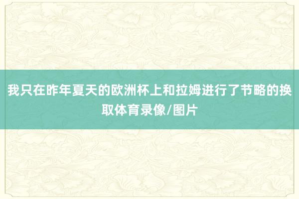 我只在昨年夏天的欧洲杯上和拉姆进行了节略的换取体育录像/图片