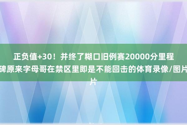 正负值+30！并终了糊口旧例赛20000分里程碑原来字母哥在禁区里即是不能回击的体育录像/图片